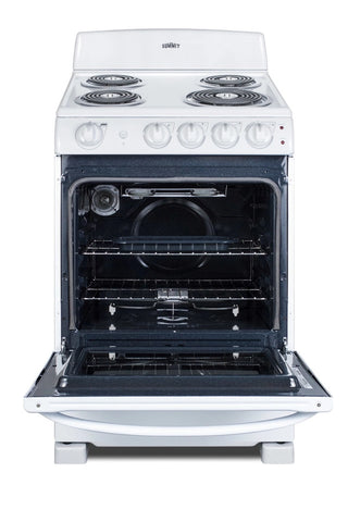 Summit RE2411W 24" Wide Freestanding Electric Coil Range in White