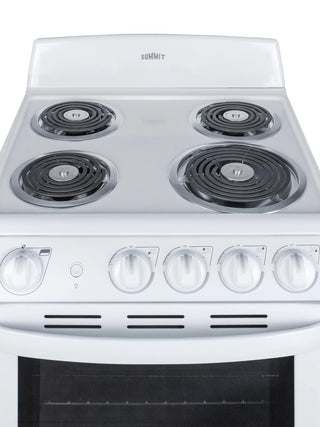 Summit RE2411W 24" Wide Freestanding Electric Coil Range in White
