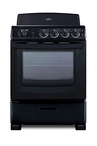 Summit RE2413B 24" Wide Freestanding Electric Coil Range in Black
