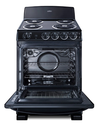 Summit RE2413B 24" Wide Freestanding Electric Coil Range in Black