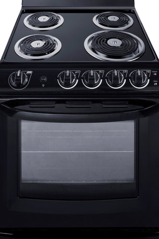 Summit RE2413B 24" Wide Freestanding Electric Coil Range in Black