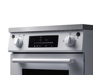Summit REN20W2 20" Wide Induction Range Freestanding Slide-In, ENERGY STAR with Convection in White