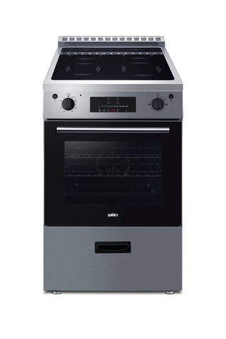 Summit REN24SS7 24" Wide Induction Range Freestanding Slide-In, ENERGY STAR with Convection in Stainless Steel