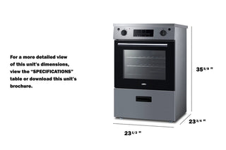 Summit REN24SS7 24" Wide Induction Range Freestanding Slide-In, ENERGY STAR with Convection in Stainless Steel