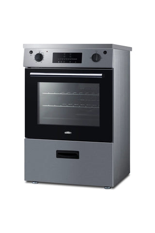 Summit REN24SS7 24" Wide Induction Range Freestanding Slide-In, ENERGY STAR with Convection in Stainless Steel