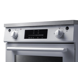 Summit REN24W5 24" Wide Induction Range Freestanding Slide-In, ENERGY STAR with Convection in White