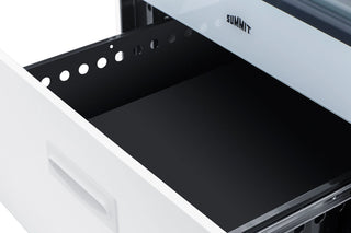 Summit REN24W5 24" Wide Induction Range Freestanding Slide-In, ENERGY STAR with Convection in White