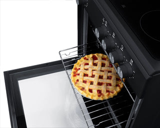 Summit REXT20BL 20" Wide Electric Smooth-Top Range with Convection in Black