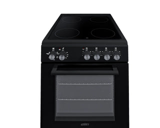 Summit REXT20BL 20" Wide Electric Smooth-Top Range with Convection in Black