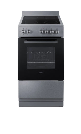 Summit REXT20SS 20" Wide Electric Smooth-Top Range with Convection in Stainless Steel