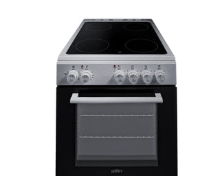 Summit REXT20SS 20" Wide Electric Smooth-Top Range with Convection in Stainless Steel