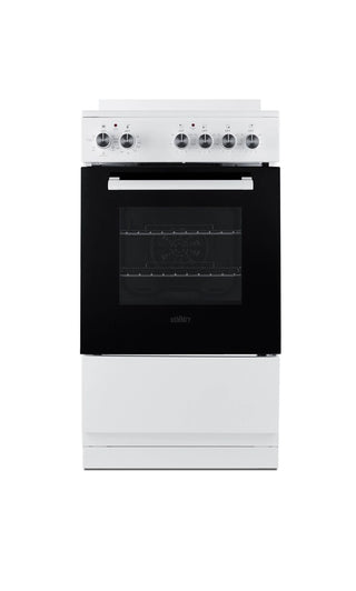 Summit REXT20W 20" Wide Electric Smooth-Top Range with Convection in White