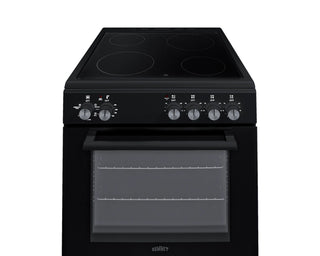 Summit REXT24BL 24" Wide Electric Smooth-Top Range with Convection in Black