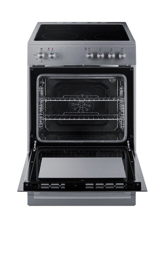Summit REXT24SS 24" Wide Electric Smooth-Top Range with Convection in Stainless Steel