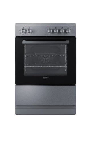 Summit REXT24SS 24" Wide Electric Smooth-Top Range with Convection in Stainless Steel