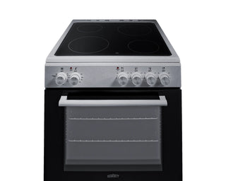 Summit REXT24SS 24" Wide Electric Smooth-Top Range with Convection in Stainless Steel