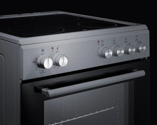 Summit REXT24SS 24" Wide Electric Smooth-Top Range with Convection in Stainless Steel