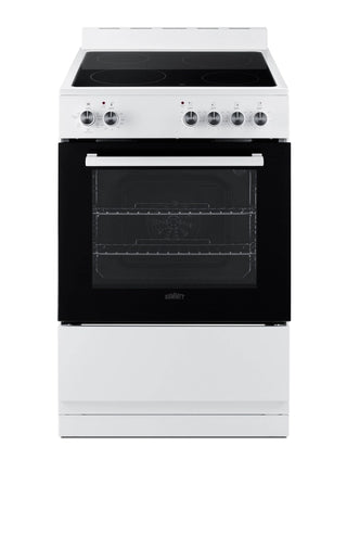 Summit REXT24W 24" Wide Electric Smooth-Top Range with Convection in White