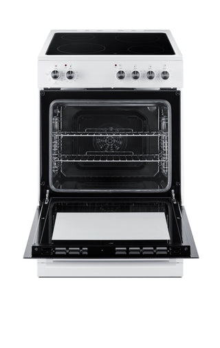 Summit REXT24W 24" Wide Electric Smooth-Top Range with Convection in White