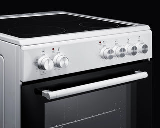 Summit REXT24W 24" Wide Electric Smooth-Top Range with Convection in White