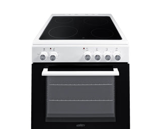 Summit REXT24W 24" Wide Electric Smooth-Top Range with Convection in White