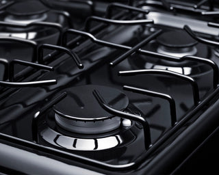 Summit RG201B 20" Wide Freestanding Gas Range with Sealed Burners in Black