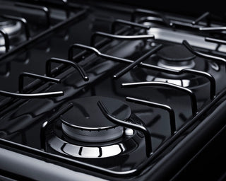 Summit RG2402B 24" Wide Freestanding Gas Range with Sealed Burners in Black