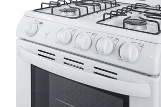 Summit RG244WS 24" Wide Freestanding Gas Range with Sealed Burners in White