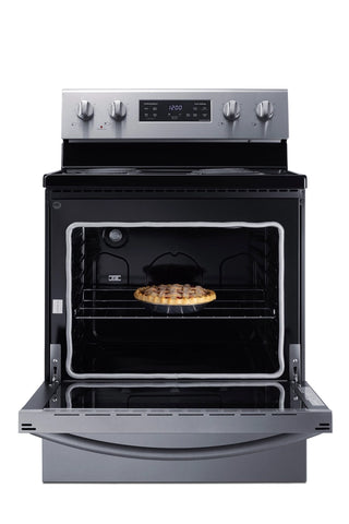 Summit RKCOIL309SS 30" Wide Electric Coil Range with Steam Clean in Stainless Steel
