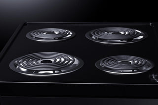 Summit RKCOIL309SS 30" Wide Electric Coil Range with Steam Clean in Stainless Steel