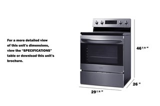 Summit RKCR307SS 30" Wide Electric Smooth-Top Range with Steam Clean in Stainless Steel