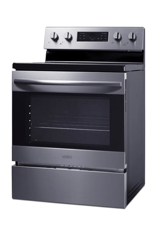 Summit RKCR307SS 30" Wide Electric Smooth-Top Range with Steam Clean in Stainless Steel