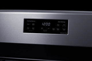 Summit RKGAS308SS rear control panel with digital display, close-up