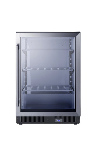 Summit SCF475 24" Wide Commercial Built-In Glass Door Display Freezer, 5.14 cu.ft.