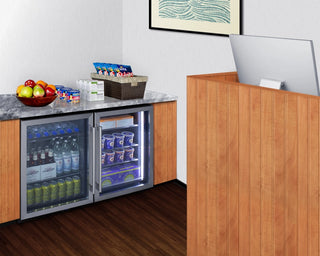 Summit SCF475 24" Wide Commercial Built-In Glass Door Display Freezer, 5.14 cu.ft.