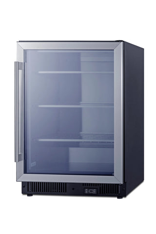 Summit SCF475 24" Wide Commercial Built-In Glass Door Display Freezer, 5.14 cu.ft.