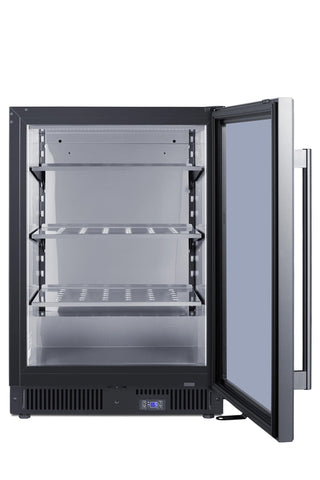 Summit SCF475 24" Wide Commercial Built-In Glass Door Display Freezer, 5.14 cu.ft.