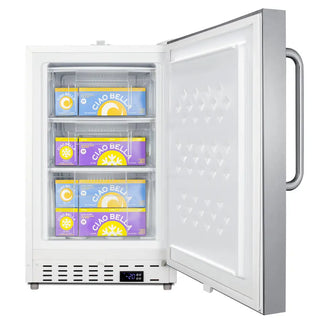 Summit SCF505SSTBADA 20" Wide ADA Height Built-In Commercial All-Freezer with Stainless Steel Door, 2.47 cu.ft.