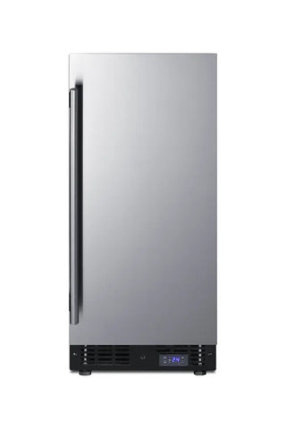 Summit SCFF1533BCSS 15" Wide Built-In All-Freezer with Frost-Free Operation and Stainless Steel Door, 2.4 cu.ft.
