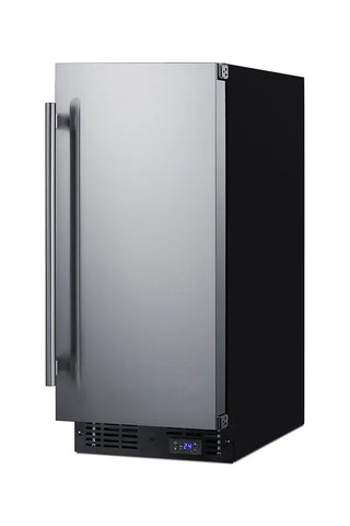 Summit SCFF1533BSS 15" Wide Built-In All-Freezer with Frost-Free Operation and Stainless Steel Door, 2.4 cu.ft.