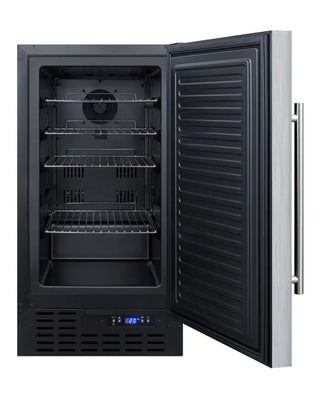 Summit SCFF1842CSSADA 18" Wide ADA Height Built-In All-Freezer with Stainless Steel Exterior, 2.7 cu.ft.