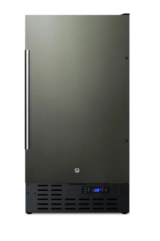 Summit SCFF1842KS 18" Wide Built-In All-Freezer with Black Stainless Steel Door, 2.7 cu.ft.