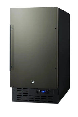 Summit SCFF1842KSADA 18" Wide ADA Height Built-In All-Freezer with Black Stainless Steel Door, 2.7 cu.ft.