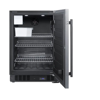 Summit SCFF53BSSIM 24" Wide Built-In All-Freezer with Factory-Installed Icemaker, 4.6 cu.ft.