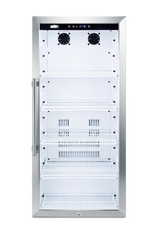 Summit SCR1006CSS 22" Wide Beverage Center with Stainless Steel Wrapped Cabinet, 9.0 cu.ft.