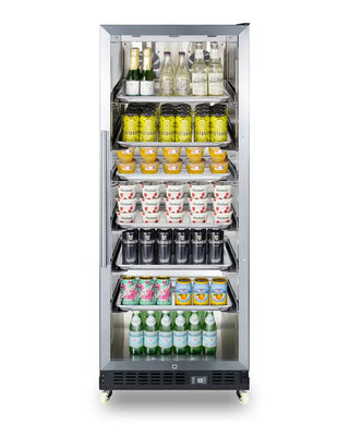 Summit SCR1156RI 24" Wide Mini Reach-In Beverage Center with Factory-Installed Dolly, 11.0 cu.ft.