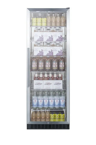Summit SCR1401 24" Wide Commercial Beverage Center with Stainless Steel Interior, 12.6 cu.ft.