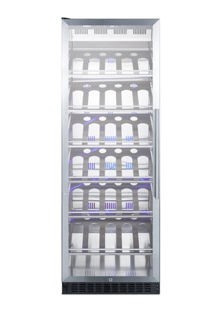 Summit SCR1401LHCHCSS 24" Wide Single Zone Commercial Beverage Center, 12.6 cu.ft., Stainless Steel