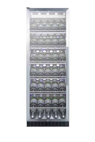 Summit SCR1401LHCHCSS 24" Wide Single Zone Commercial Beverage Center, 12.6 cu.ft., Stainless Steel