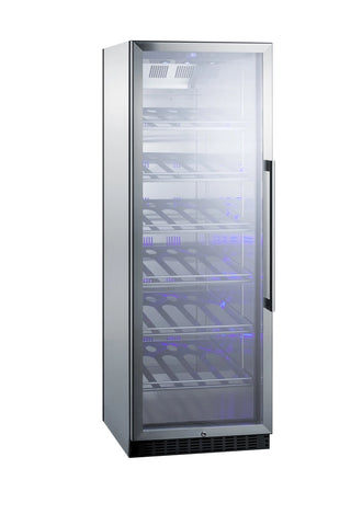 Summit SCR1401LHCHCSS 24" Wide Single Zone Commercial Beverage Center, 12.6 cu.ft., Stainless Steel